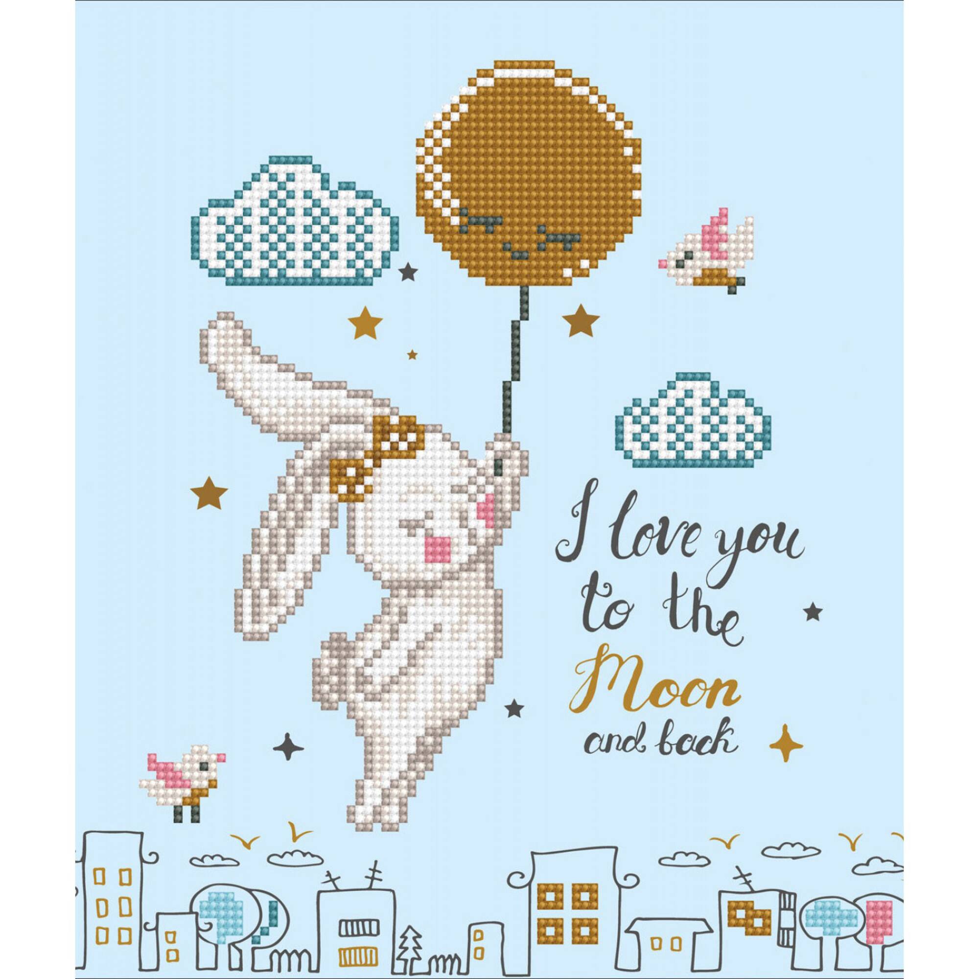 Diamond Dotz® Intermediate To the Moon & Back Diamond Painting Kit